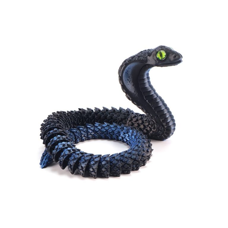 関節可動式3Dプリントコブラ・マムシ蛇フィギュア 創造的ギフト・アクションフィギュア