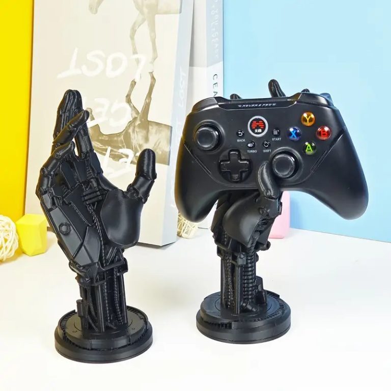 サイバーパンク風 ゲームコントローラー スタンド 機械手型 デスク用 PS4/PS5/Xbox/Switch 対応