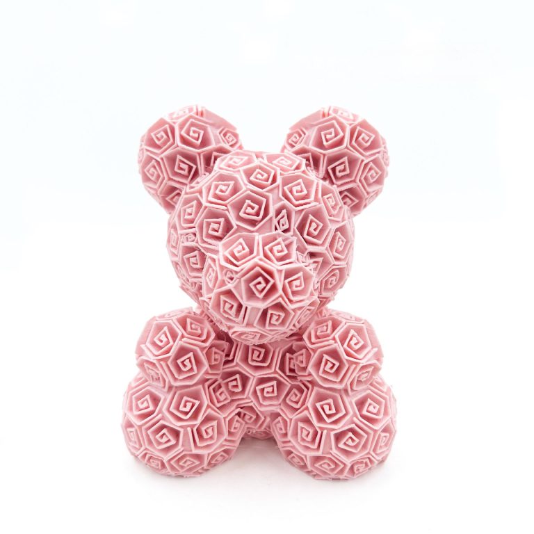 3Dプリントローズベア・永遠の花・誕生日ギフト・子供用お土産・モデルカー飾り